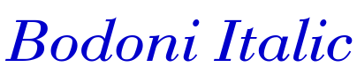 Bodoni Italic шрифт